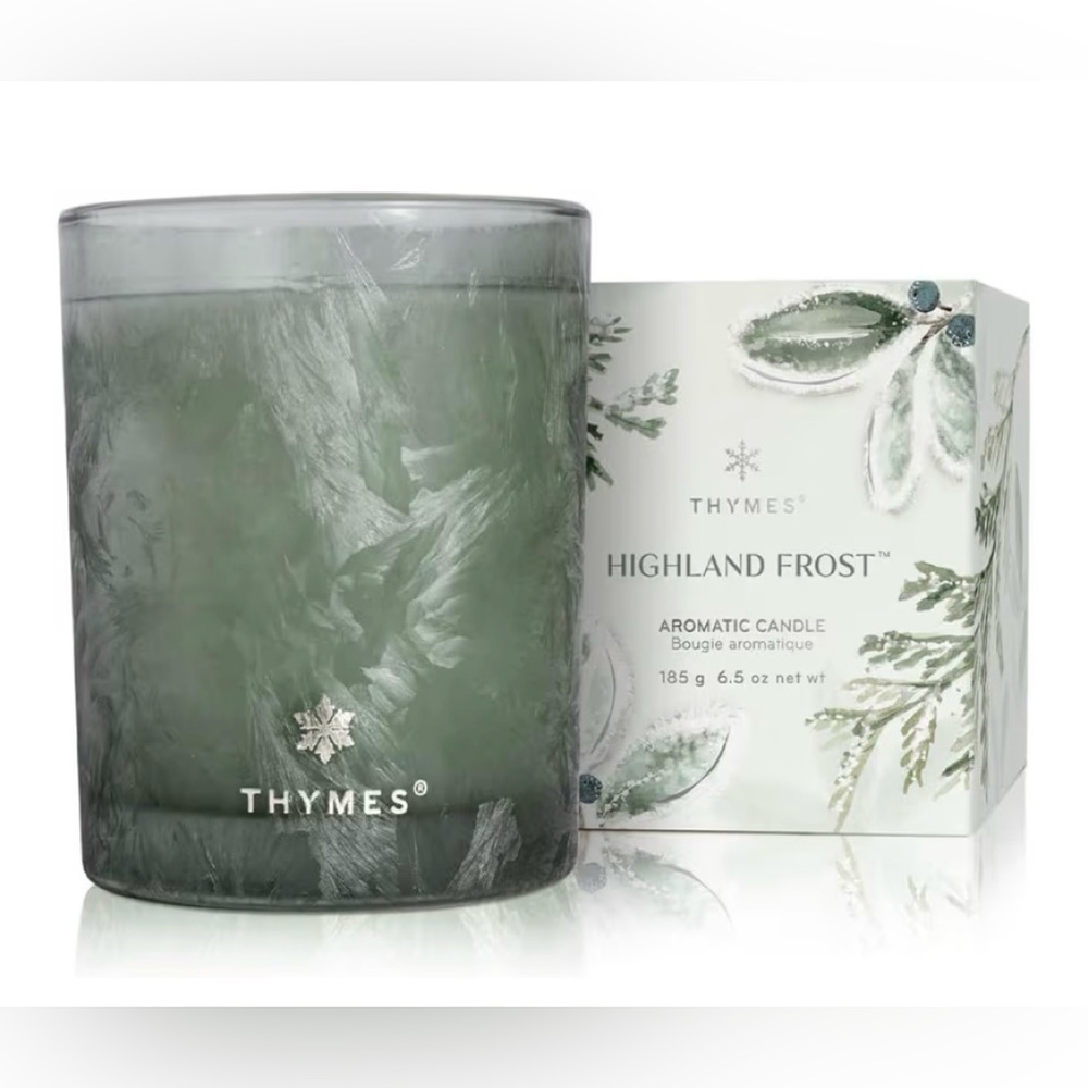 Thymes Scented Candles for Home Decor - Luxury Home  (Highland Frost, 6.5 oz)